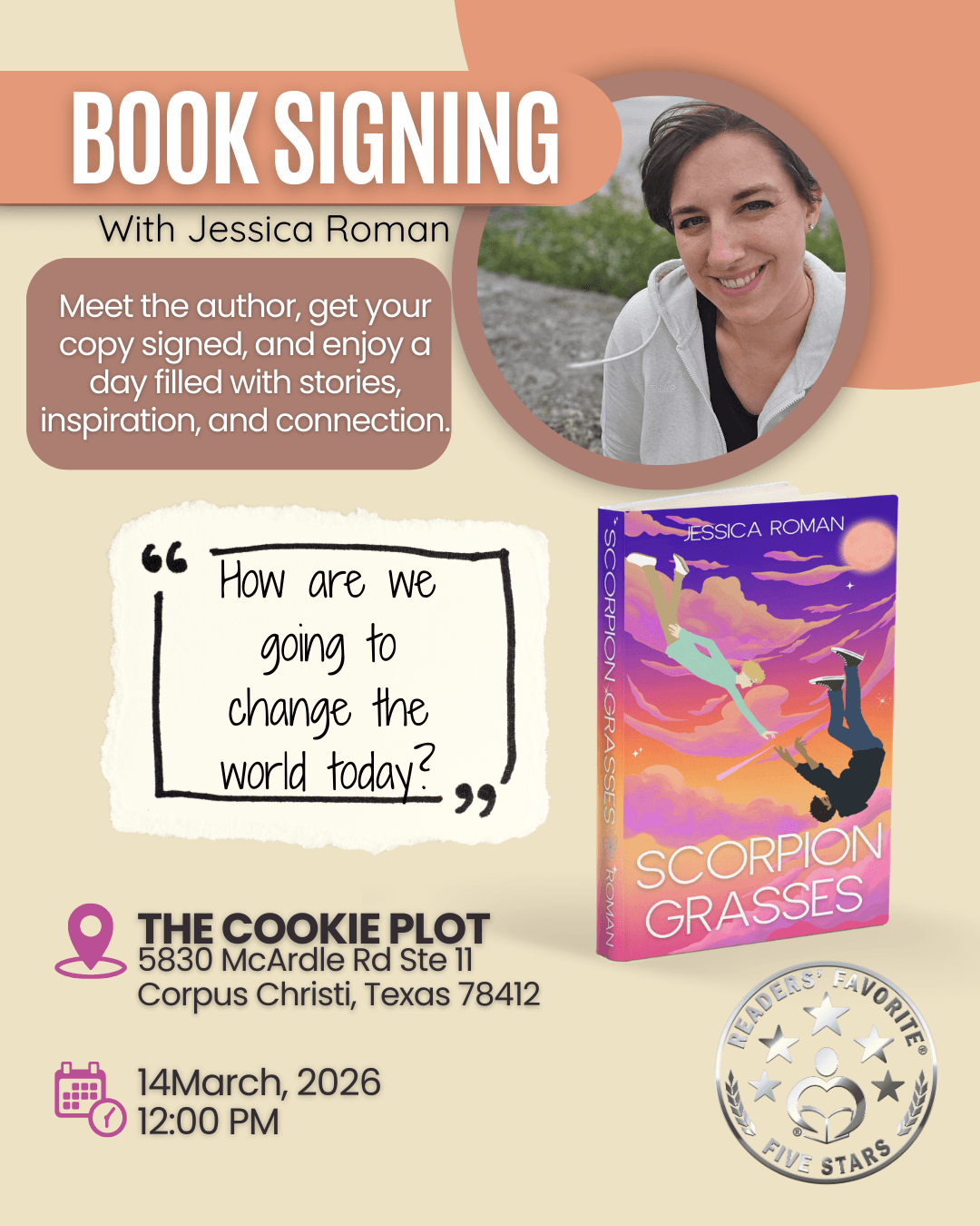 Scorpion Grasses Book Signing