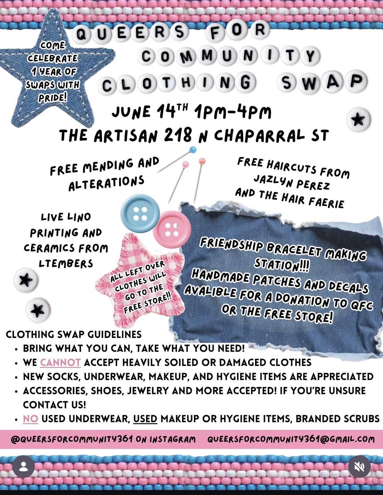 Queers for Community Clothing Swap