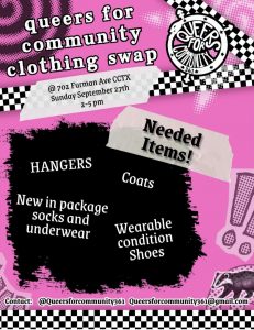 Queers for Community Clothing Swap