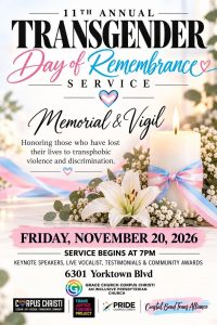 11th Annual Transgender Day of Remembrance Service
